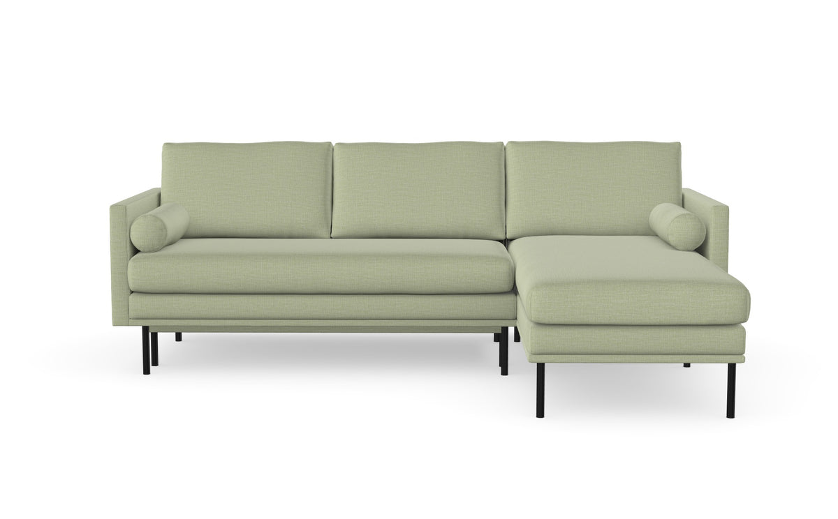 Blues sofabed with chaise longue