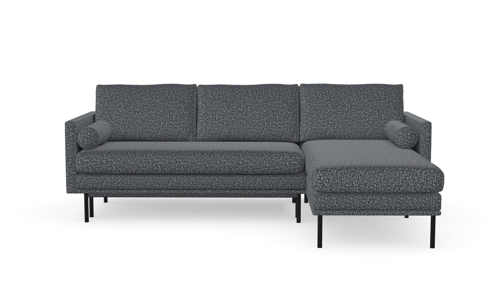 Blues Schlafsofa mit Chaiselongue