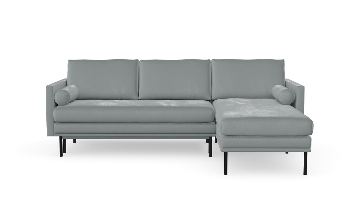 Blues sofabed with chaise longue