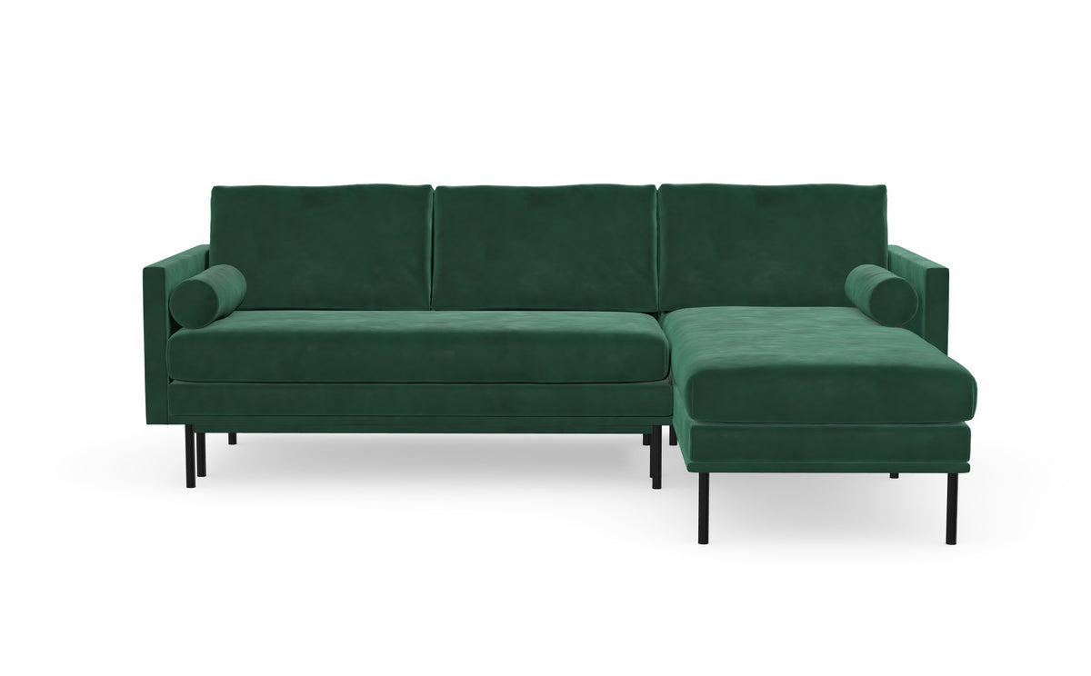 Blues sofabed with chaise longue