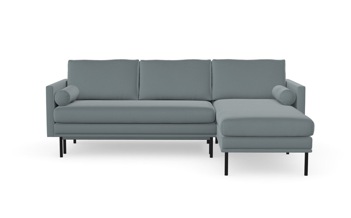 Blues sofabed with chaise longue