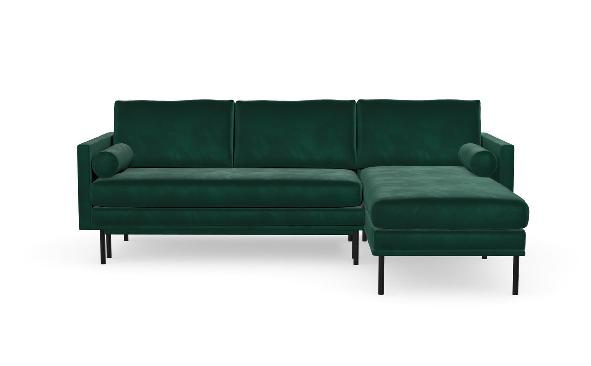 Blues sofabed with chaise longue