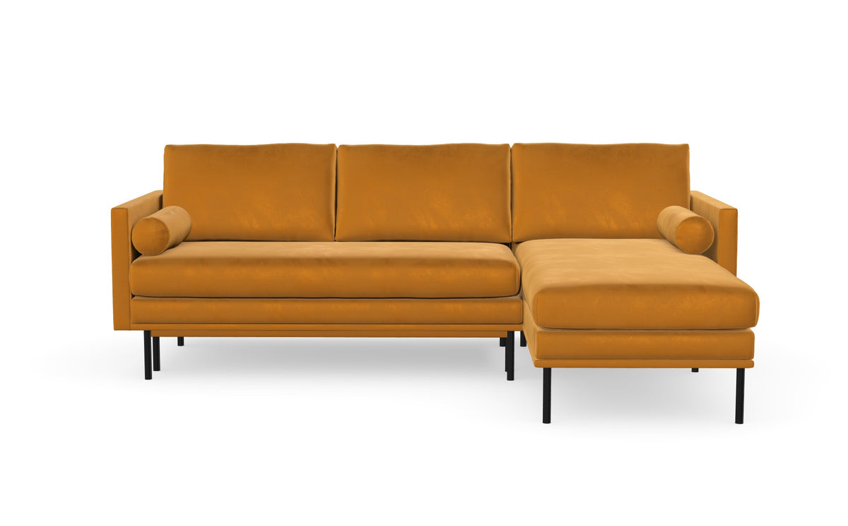 Blues sofabed with chaise longue