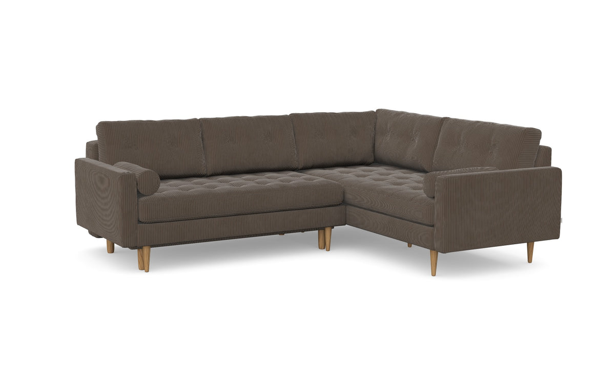 Esme gesteppt Ecksofa mit Schlaffunktion, links