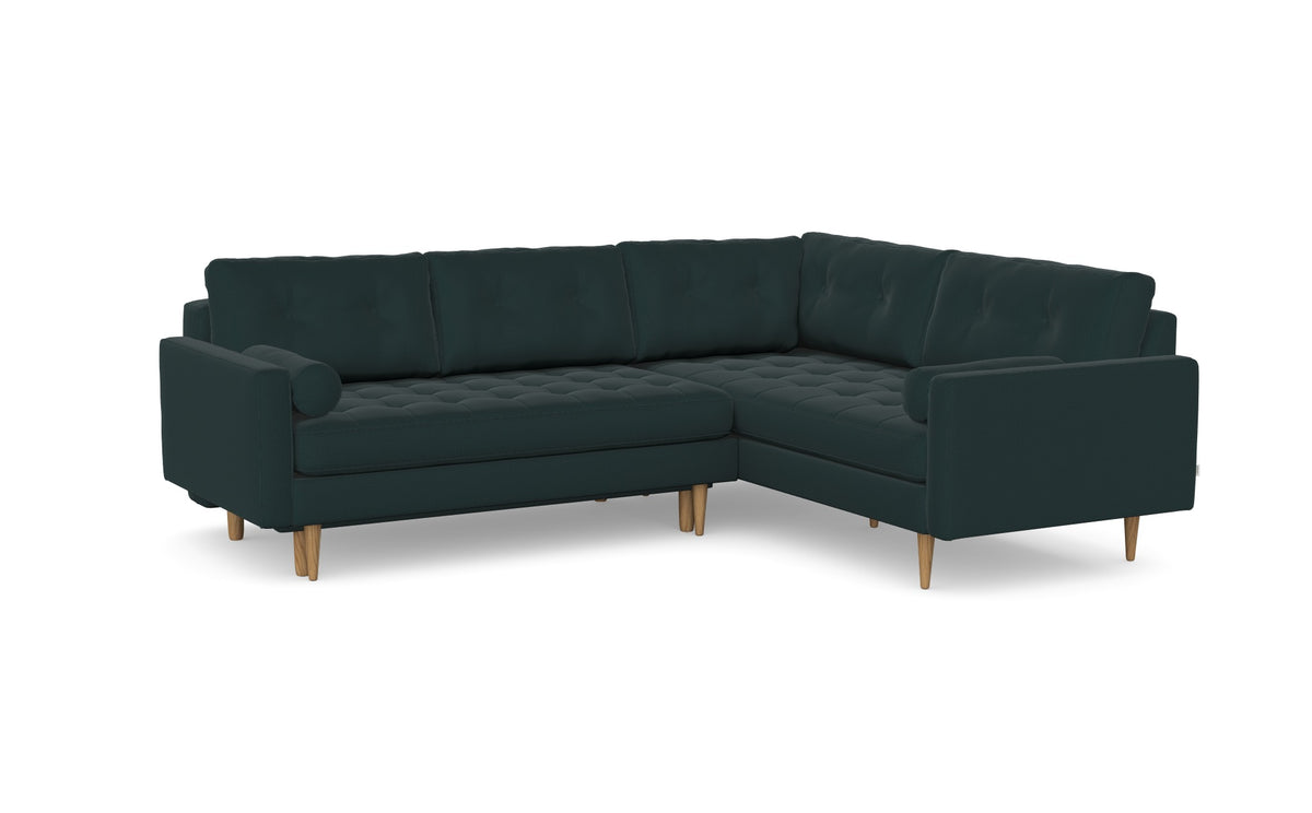 Esme gesteppt Ecksofa mit Schlaffunktion, links