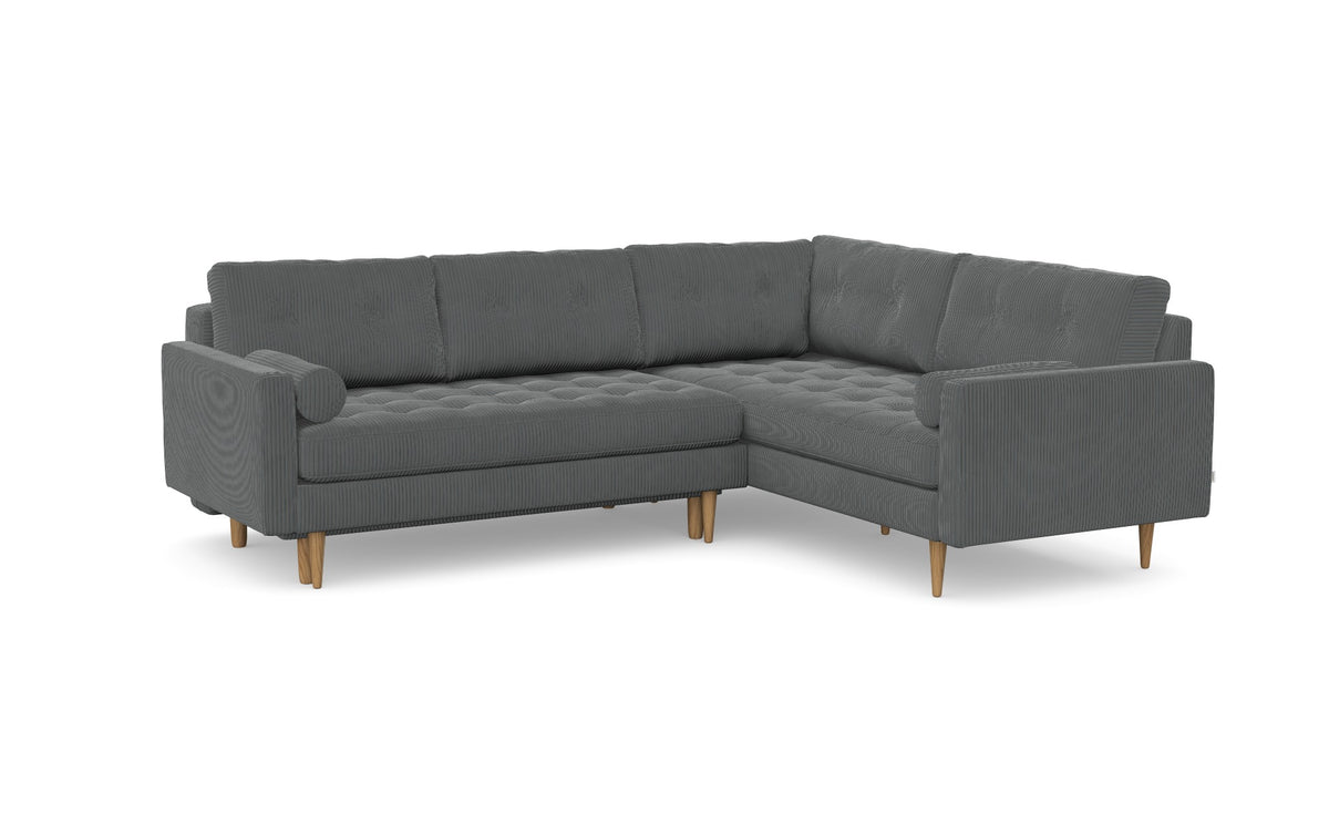 Esme gesteppt Ecksofa mit Schlaffunktion, links