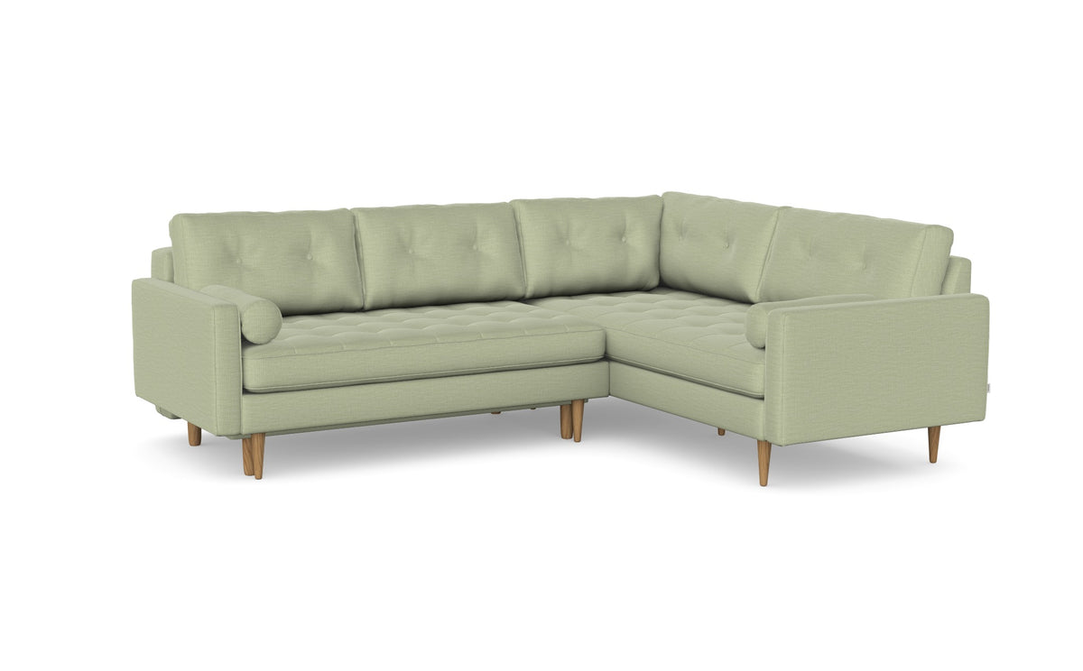 Esme gesteppt Ecksofa mit Schlaffunktion, links