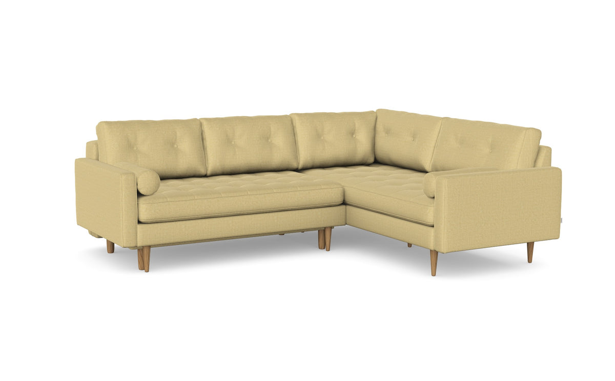 Esme gesteppt Ecksofa mit Schlaffunktion, links