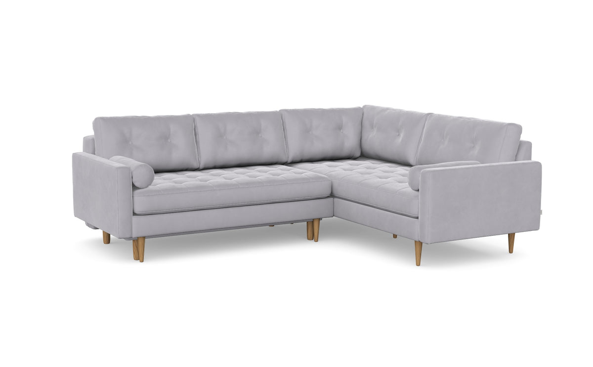 Esme gesteppt Ecksofa mit Schlaffunktion, links