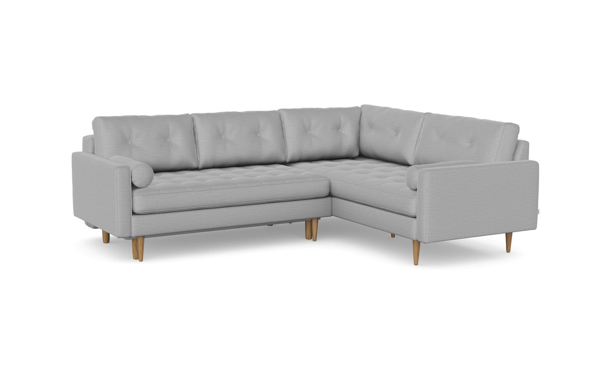 Esme gesteppt Ecksofa mit Schlaffunktion, links