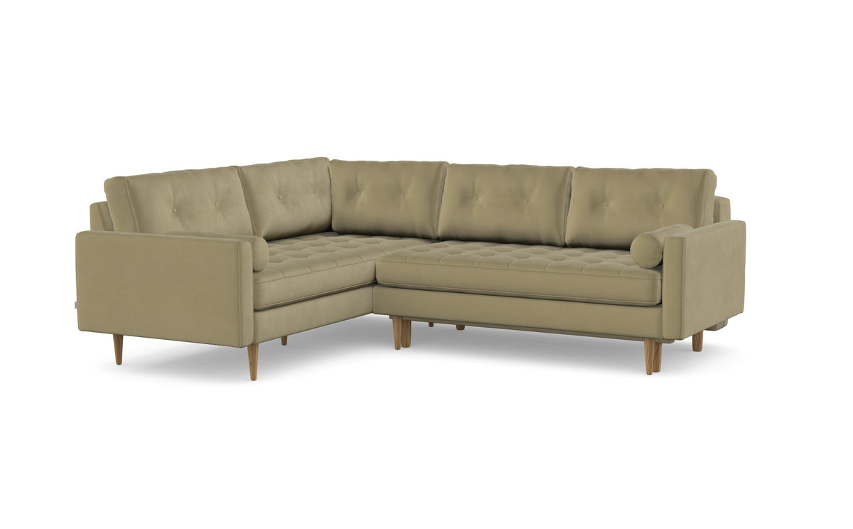 Esme gesteppt Ecksofa mit Schlaffunktion, rechts