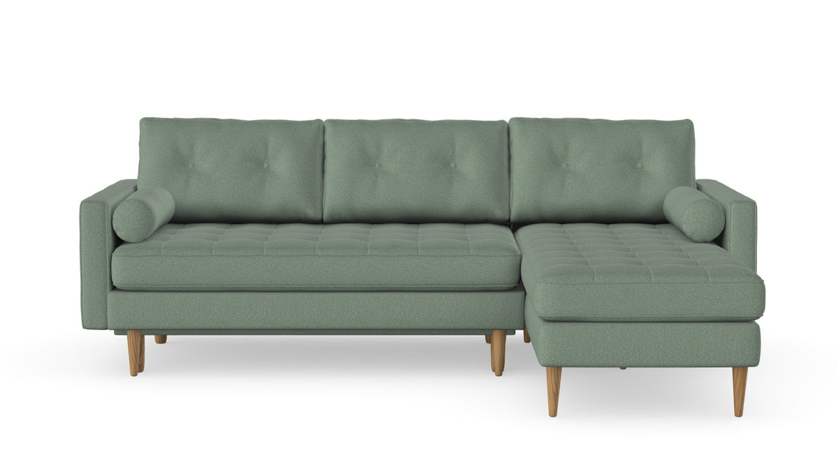 Sofa Esme pikowana z szezlongiem
