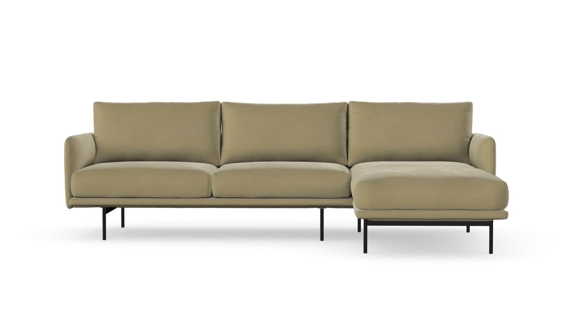Uma sofa with chaise longue, left