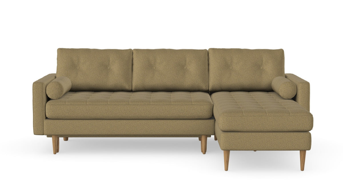 Sofa Esme pikowana z szezlongiem