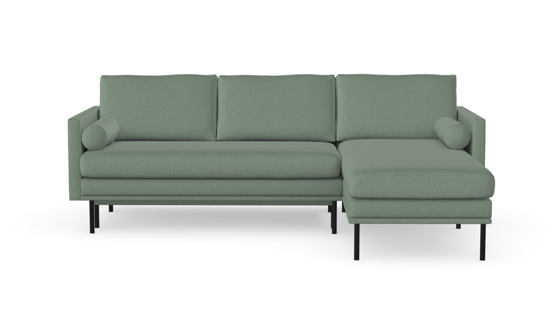 Blues Schlafsofa mit Chaiselongue
