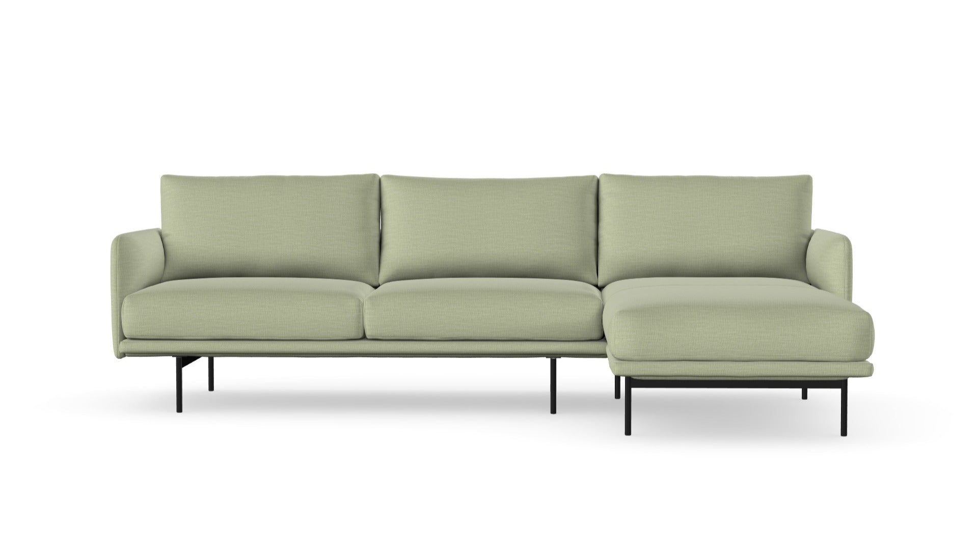 Uma sofa with chaise longue, left