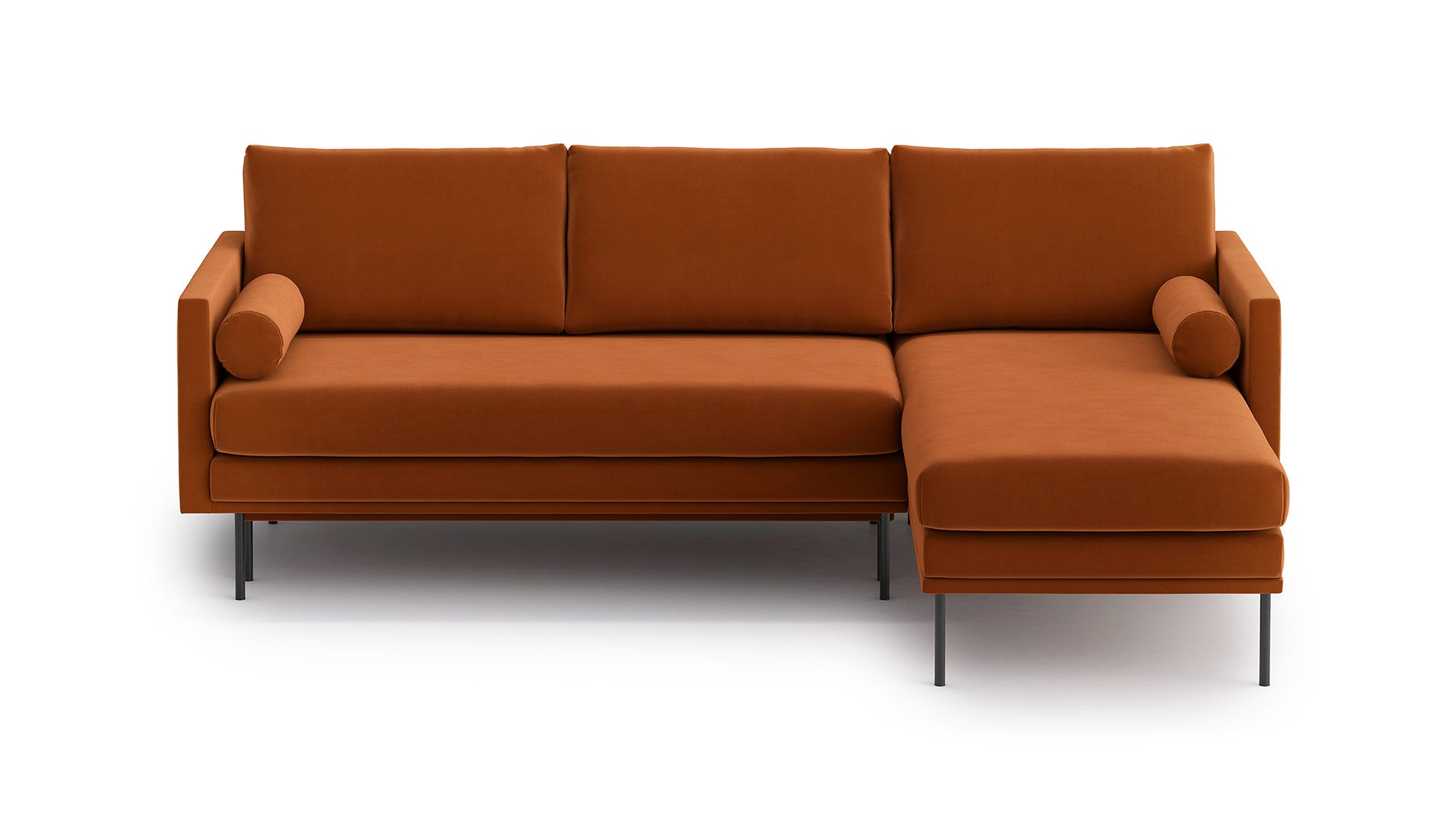 Blues Schlafsofa mit Chaiselongue