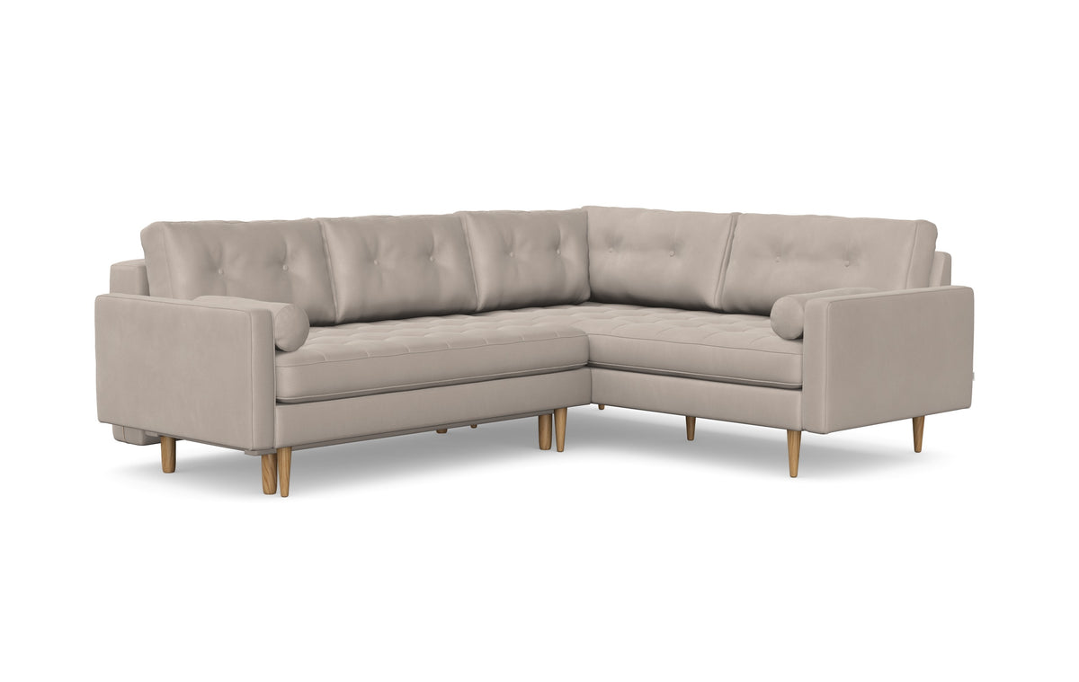 Esme gesteppt Ecksofa mit Schlaffunktion, links