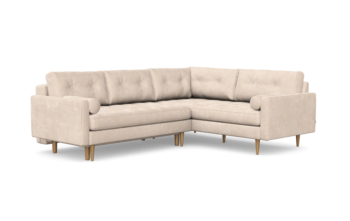 Esme gesteppt Ecksofa mit Schlaffunktion, links